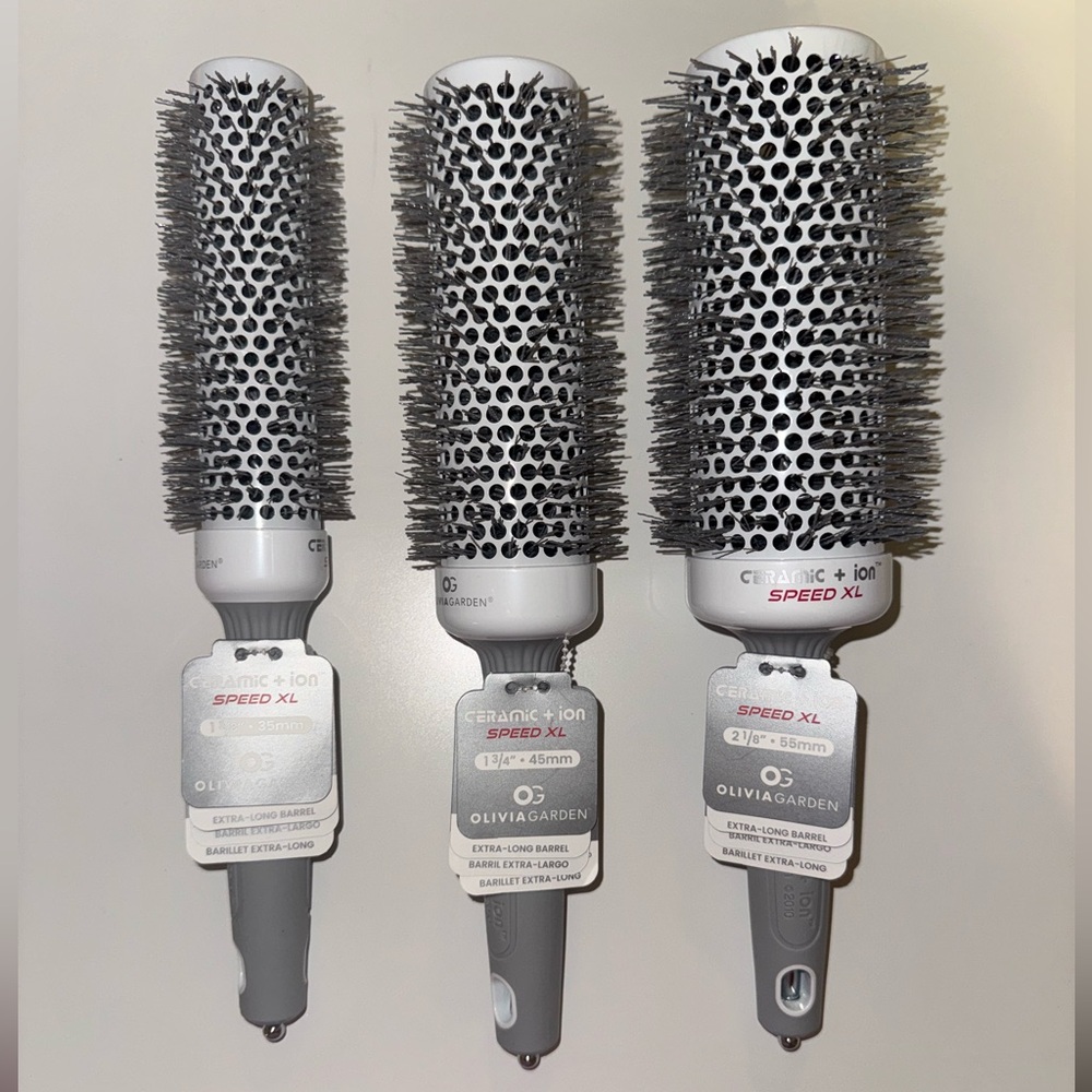 Olivia Garden Ceramic + Ion Speed XL Hair Brush Set of 3 - Gray